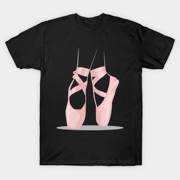 Ballerina Ballet Shoes - Cool Toe Dancing T-Shirt by Shirtbubble